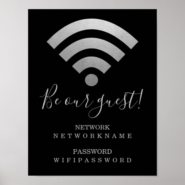 WiFi-Kennwort und Personalisiertes Netzwerk Poster (Vorne)