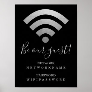 WiFi-Kennwort und Personalisiertes Netzwerk Poster