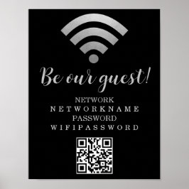 WiFi-Kennwort und Personalisiertes Netzwerk Poster