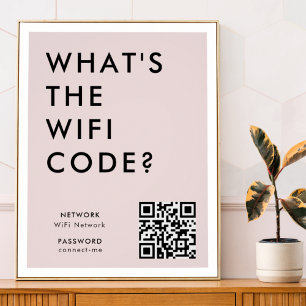 WiFi-Kennwort   Was ist der WiFi-Code? QR-Code Ros Poster