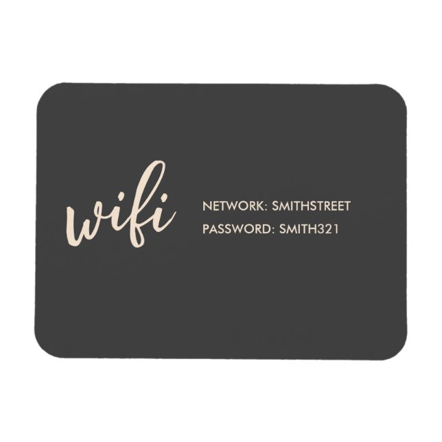 WIFI-Kennwortsignatur Magnet (Horizontal)