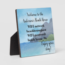 Wifi Network and Password Business Retail Fotoplatte