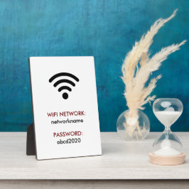 Wifi Network and Password Business Retail Fotoplatte