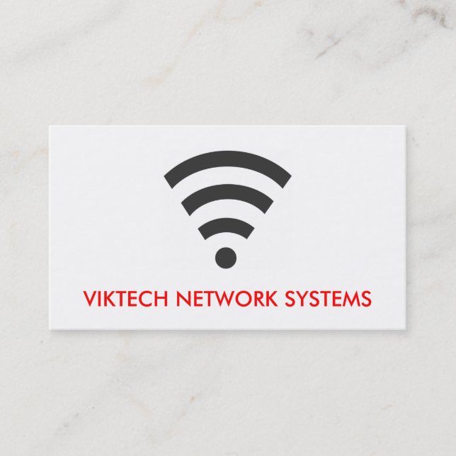 WiFi-Netzwerk-Computer-Visitenkarten Visitenkarte (Vorderseite)