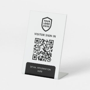 WiFi-Netzwerk Einloggen des QR-Codes Sockelschild