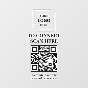 WiFi-Netzwerk-QR-Code-Fensterfolie Fensteraufkleber