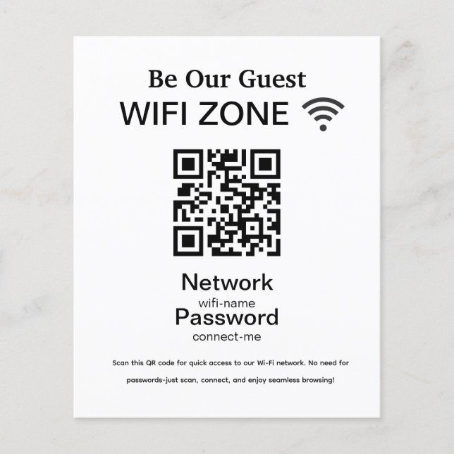 WiFi-Netzwerk | QR Code Internet Scan zum Verbinde Flyer (Vorne)