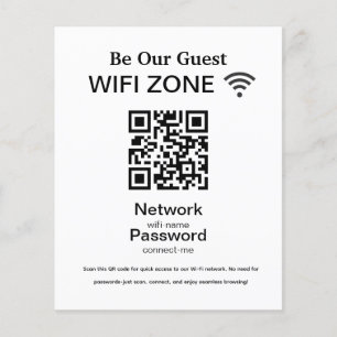 WiFi-Netzwerk   QR Code Internet Scan zum Verbinde Flyer