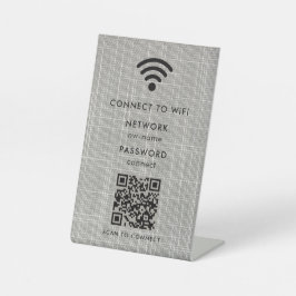 WiFi-Netzwerk | QR-Code prüfen, um eine Verbindung Sockelschild
