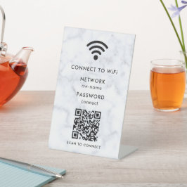 WiFi-Netzwerk | QR-Code prüfen, um eine Verbindung Sockelschild