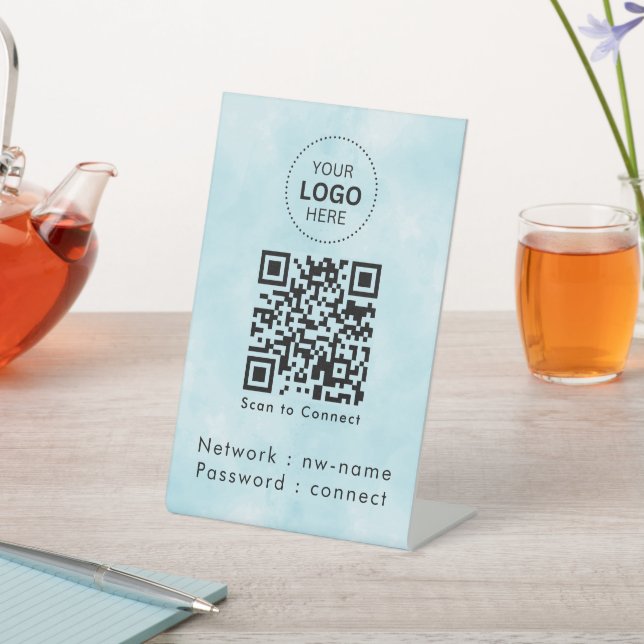 WiFi-Netzwerk | QR-Code prüfen, um eine Verbindung Sockelschild (In SItu)