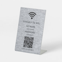 WiFi-Netzwerk | QR-Code prüfen, um eine Verbindung Sockelschild