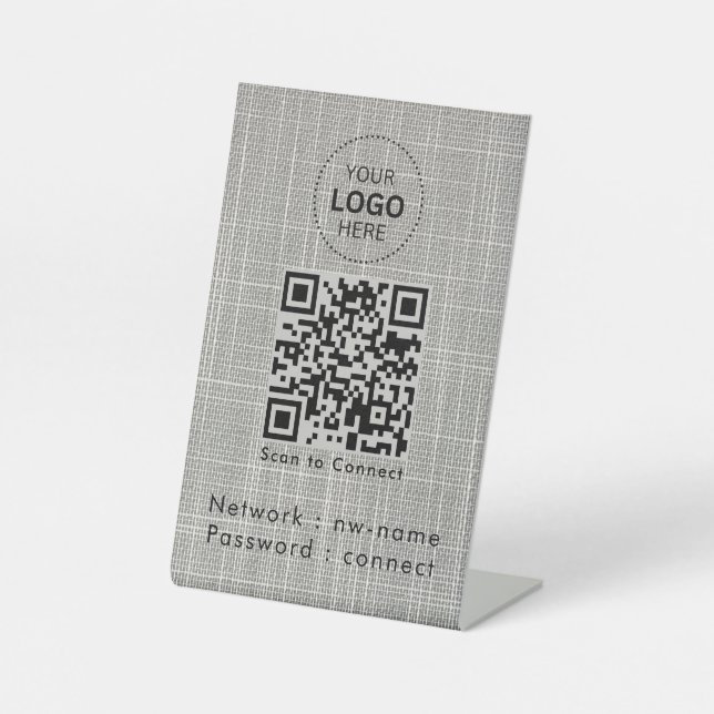 WiFi-Netzwerk | QR-Code prüfen, um eine Verbindung Sockelschild (Vorderseite)