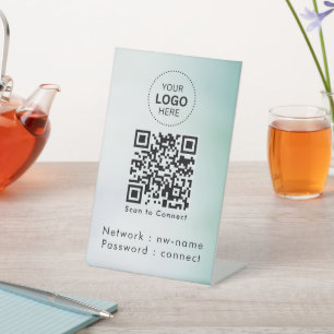 WiFi-Netzwerk QR-Code prüfen, um eine Verbindung Sockelschild