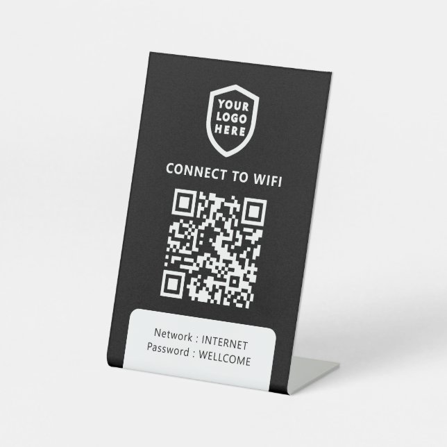 WiFi-Netzwerk | Scan des schwarzen QR-Codes für di Sockelschild (Vorderseite)