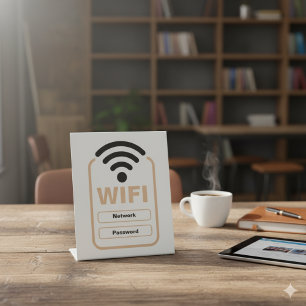 WiFi-Netzwerk- und Kennwortanzeigeständer Sockelschild
