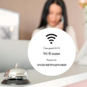 WiFi-Netzwerkkennwort des Gastkunden Runder Aufkleber