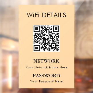 WiFi-Netzwerkzugriff | QR-Codekennwortanzeige Fensteraufkleber