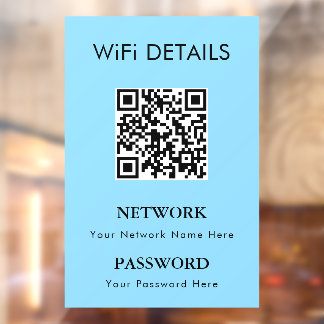 WiFi-Netzwerkzugriff | QR-Codekennwortanzeige Fensteraufkleber