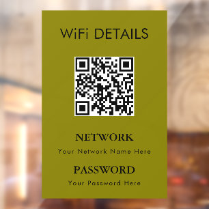 WiFi-Netzwerkzugriff QR-Codekennwortanzeige Fensteraufkleber