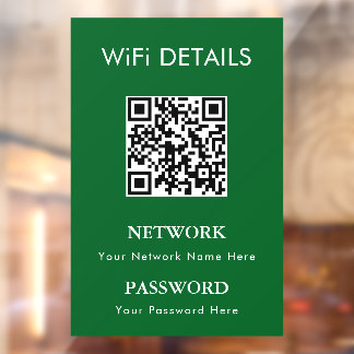 WiFi-Netzwerkzugriff | QR-Codekennwortanzeige Fensteraufkleber