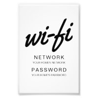 Wifi-Passcodedruck zum Framing und Anzeigen