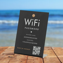 WiFi Password Code Gold Business Logo QR Code