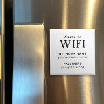 WiFi Password Kühlschrank Magnet für Mieter<br><div class="desc">Geben Sie Ihren WiFi-Netzwerknamen und Ihr Kennwort mit dieser Magnetvorlage für den Kühlschrank an Ihre Leihgäste weiter. 2 Zoll Quadratmagnet.</div>