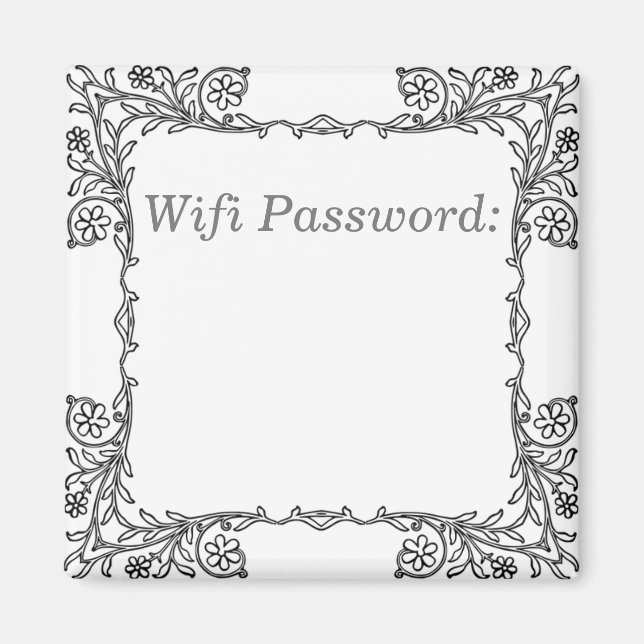 Wifi Password Magnet (Vorne)