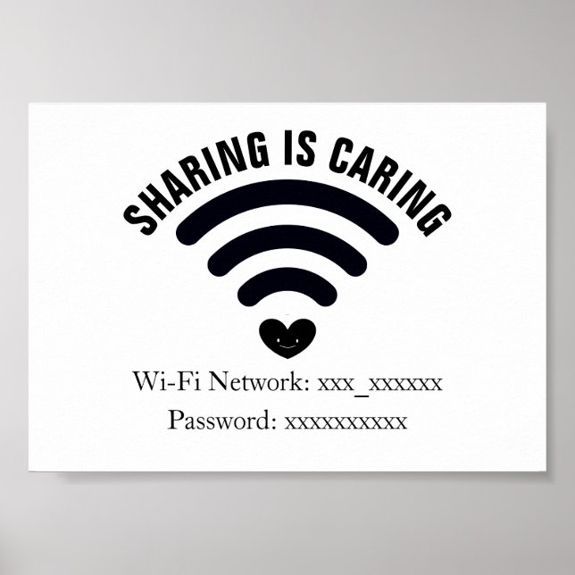 WiFi Password Poster (Vorne)