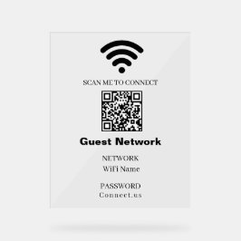 WiFi Password QR Acrylic Sign Acrylschild