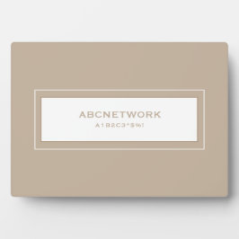 Wifi Password Signge Beige Fotoplatte