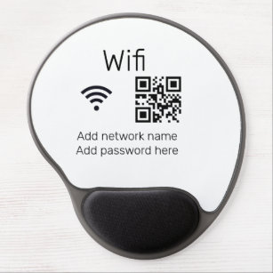 Wifi Passwort-Zeichen hinzufügen Q R Code hier Det Gel Mousepad