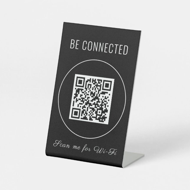 WiFi QR-Code | Airbnb Wi Fi  Sockelschild (Vorderseite)