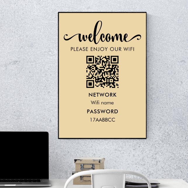 WIFI - QR-Code | Bitte genießen Sie unser Wifi Poster (Von Creator hochgeladen)