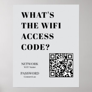 WiFi-QR-Code für einfaches Netzwerkverbinden Poste Poster