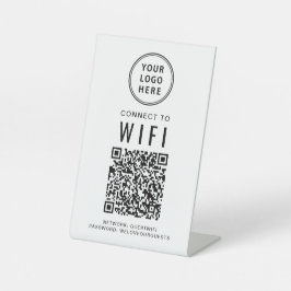 Wifi-QR-Code Geschäftslogo Scannen zum Verbinden Sockelschild