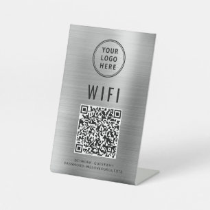 Wifi QR-Code-Prüfung für Firmenlogos zur Verbindun Sockelschild