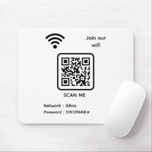 WiFi QR Code Scan Me Melden Sie sich an unserem Wi Mousepad