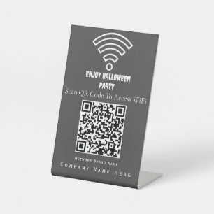 Wifi-QR-Code-Scan zum Verbinden Light Ash Sockelschild