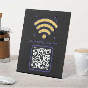 Wifi-QR-Code-Scan zum Verbinden Selbstklebend  Sockelschild