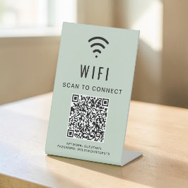 Wifi QR-Code-Scan zum Verbinden von Sage Green Sockelschild
