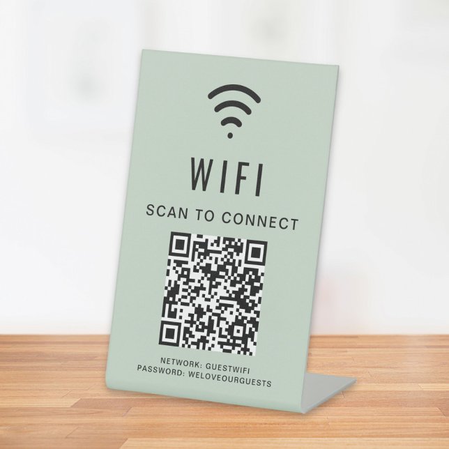 Wifi QR-Code-Scan zum Verbinden von Sage Green Sockelschild (Von Creator hochgeladen)
