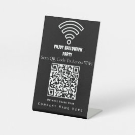 Wifi QR-Code-Scan zur Verbindung von Schwarz Sockelschild