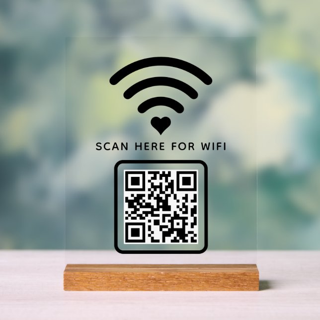 WiFi QR-Code scannen, um selbstklebende Verbindung Acrylschild (Neutral)
