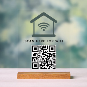WiFi QR-Code scannen, um selbstklebende Verbindung Acrylschild