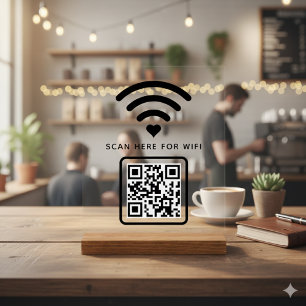 WiFi QR-Code scannen, um selbstklebende Verbindung Acrylschild