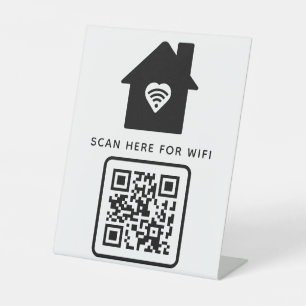 WiFi QR-Code scannen, um selbstklebende Verbindung Sockelschild