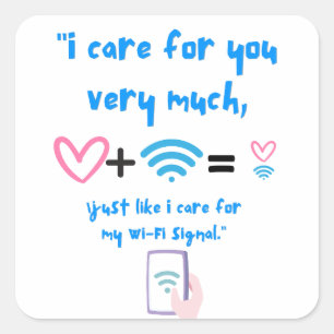 WIFI QUOTE QUADRATISCHER AUFKLEBER