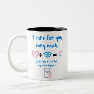 WIFI QUOTE ZWEIFARBIGE TASSE